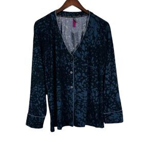 NWT Vince Camuto Pajama Set Sleepwear Leopard Black Gray Size XL